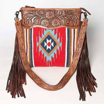 American Darling Signature Crossbody Hand Tooled Saddle Blanket Genuine Leather women bag western handbag purse